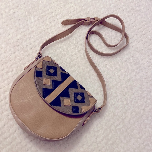 Tan Leather Boho Crossbody - Picture 1 of 8